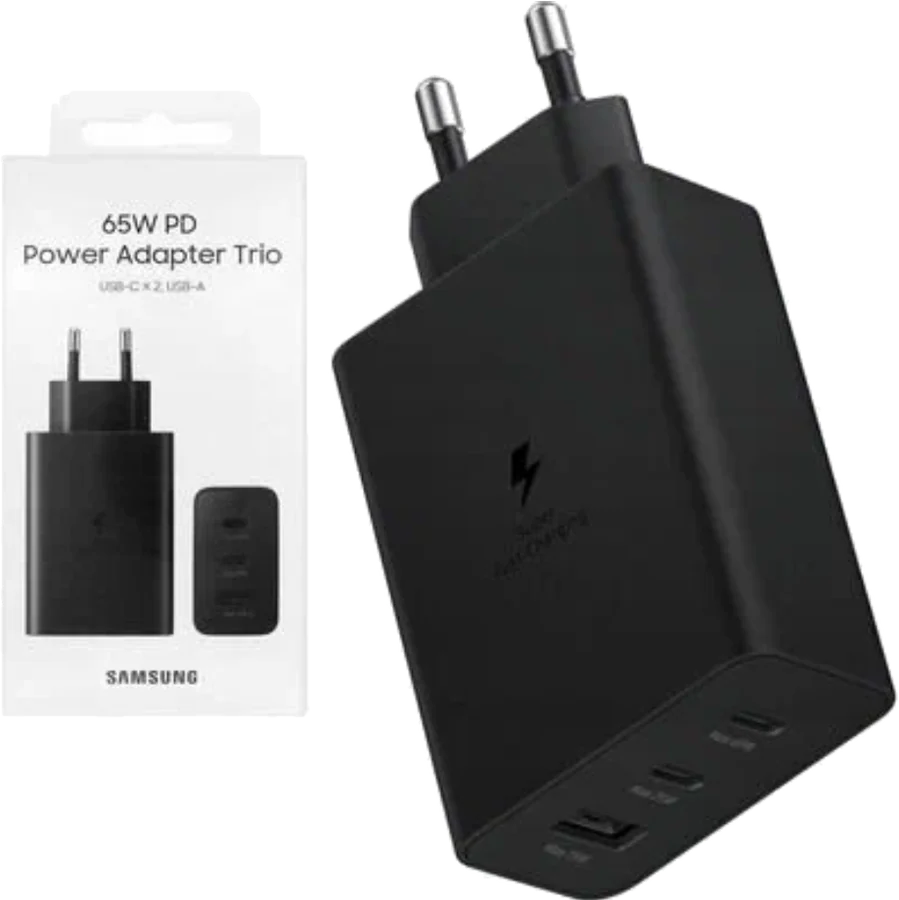 Зарядное устройство Samsung Trio 65W с кабелем — Black