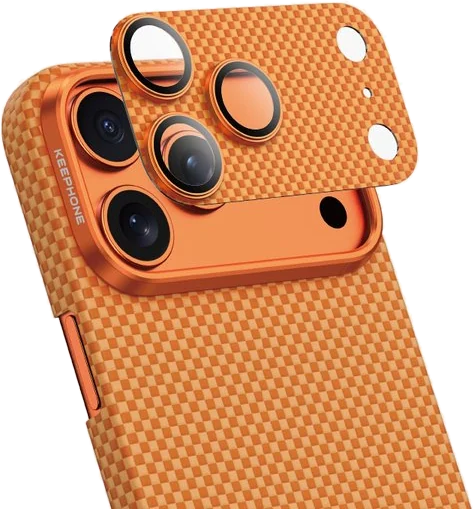 Защитное стекло на камеру Keephone Kevlar Lens — Coral Orange Plain