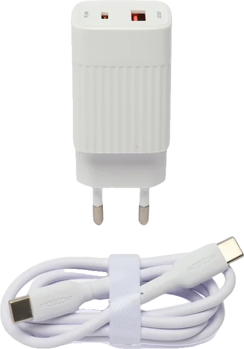 Зарядное устройство Moxom 20W с кабелем — White