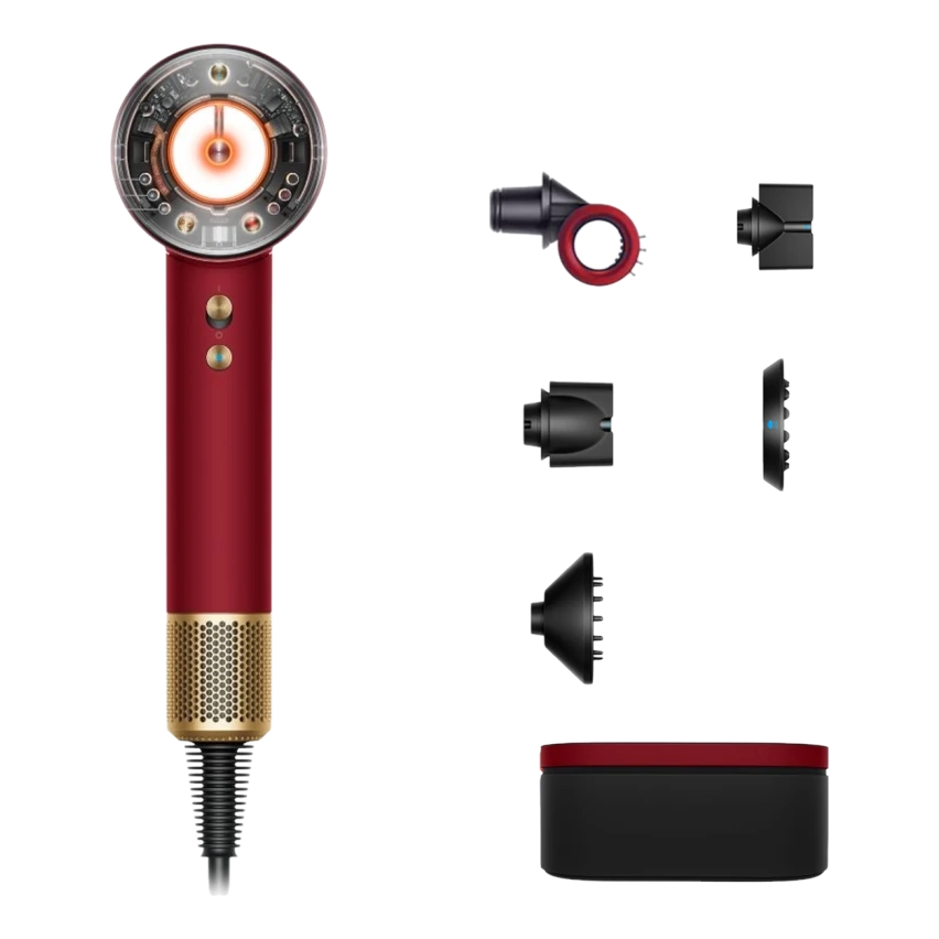 Dyson Supersonic HD16 — Red Velvet/Gold (с кейсом)