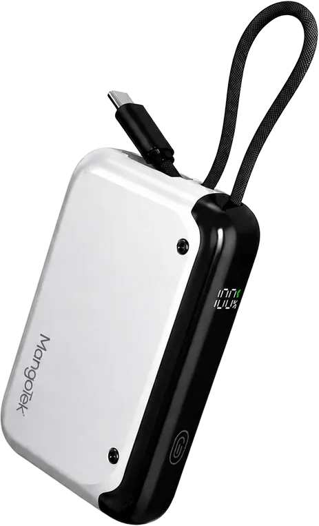 Повербанк MangoTek CP02C 10000 мАч со встроенным кабелем — Black