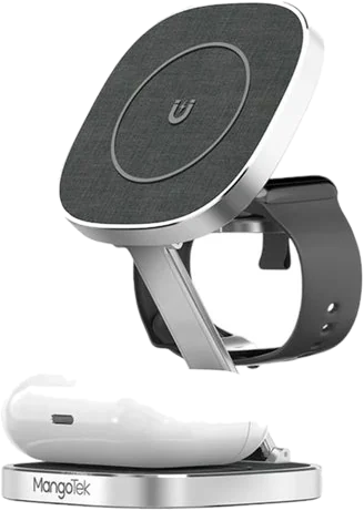 Беспроводная зарядная станция MangoTek WL031 3 в 1 — Silver