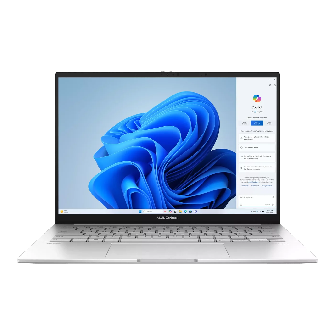 Asus Zenbook 14 · Ultra 9 285H · 32 ГБ · 1 ТБ — Silver