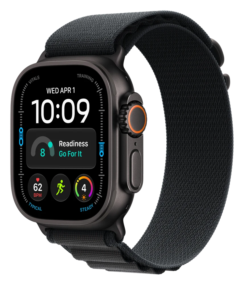 Apple Watch Ultra 3 · Alpine Loop — Black · Black